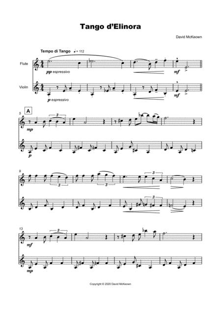 Tango D Elinora For Flute And Violin Duet Page 2