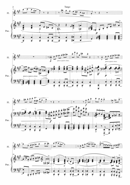 Tango For Flute And Piano Page 2