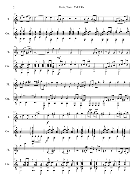Tantz Tantz Yidelekh For Flute And Guitar Page 2