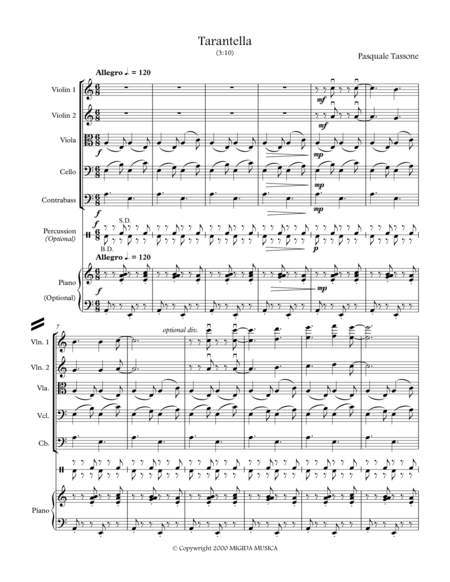 Tarantella For String Orchestra Page 2