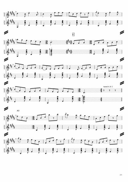 Tarantella Scatenata Siciliana Mandolin Guitar Notes Page 2