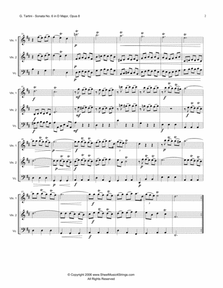 Tartini G Sonata No 6 For Two Violins And Cello Page 2