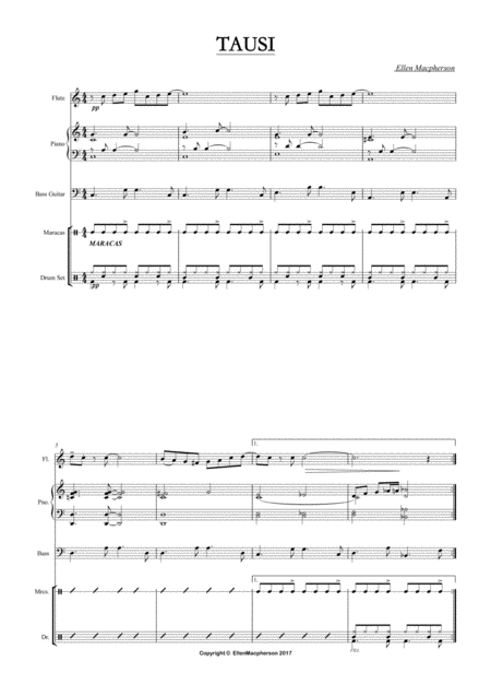 Tausi Bossa Nova Flute And Piano Page 2
