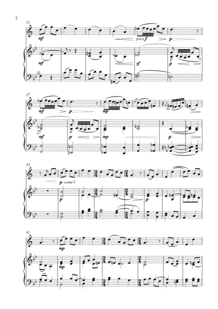 Tchaikovsky Andante Cantabile Clarinet In Bb And Piano Score And Parts Page 2