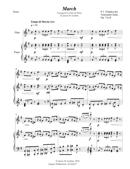 Tchaikovsky March From Nutcracker Suite For Flute Piano Page 2