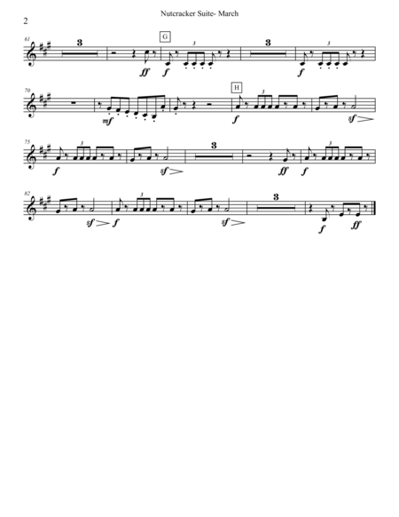 Tchaikovsky Nutcracker Suite Trumpet In Bb 2 Transposed Part Op 71a Page 2