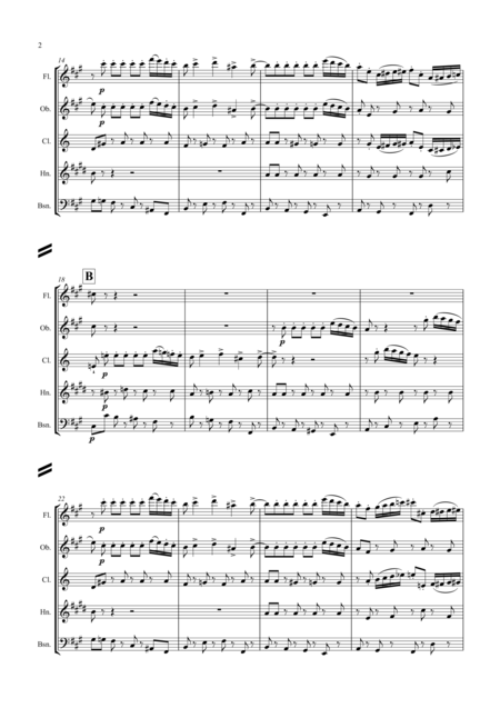 Tchaikovsky Swan Lake Suite Op 20a No 3 Danse Des Petite Cygnes Dance Of The Cygnets Wind Quintet Page 2