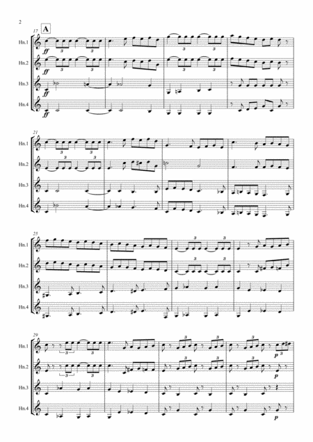 Tchaikovsky The Seasons Op 37a No 9 September Hunters Song Horn Quartet Page 2