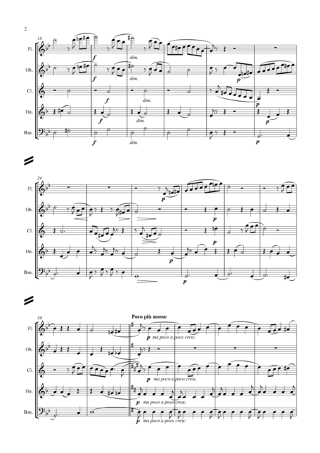 Tchaikovsky The Seasons Op37a No 4 June Barcarolle Wind Quintet Page 2