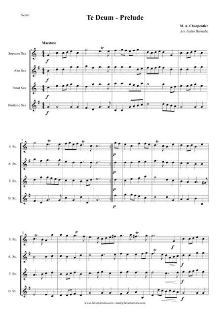 Te Deum Prelude For Sax Quartet Page 2