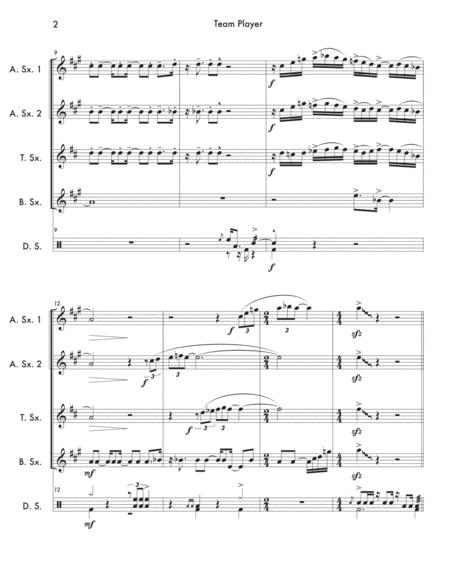 Team Player Saxophone Quartet Drums Page 2