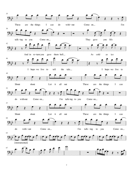 Tears For Fears Shout Trombone Page 2