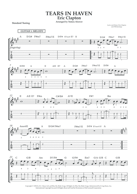 Tears In Heaven For Two Guitars Page 2