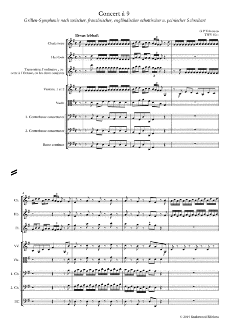 Telemann Grillen Symphonie Twv 50 1 Score And Parts Pdf Page 2