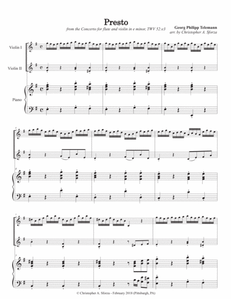 Telemann Presto Page 2