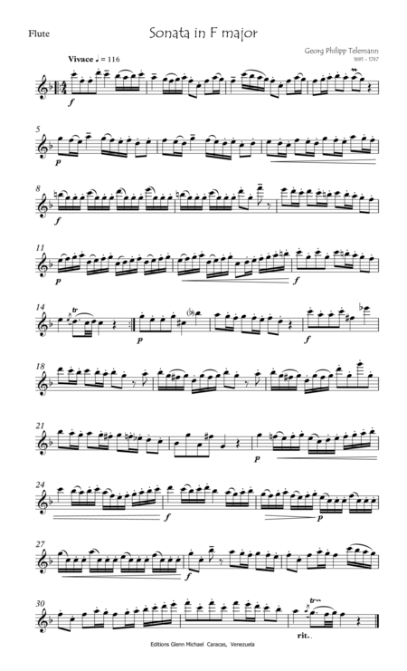 Telemann Sonata In F For Flute Page 2