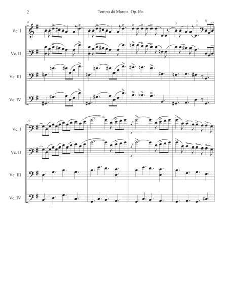 Tempo Di Marcia By David Popper Originally For 2 Cellos Arranged For 4 Cellos Page 2