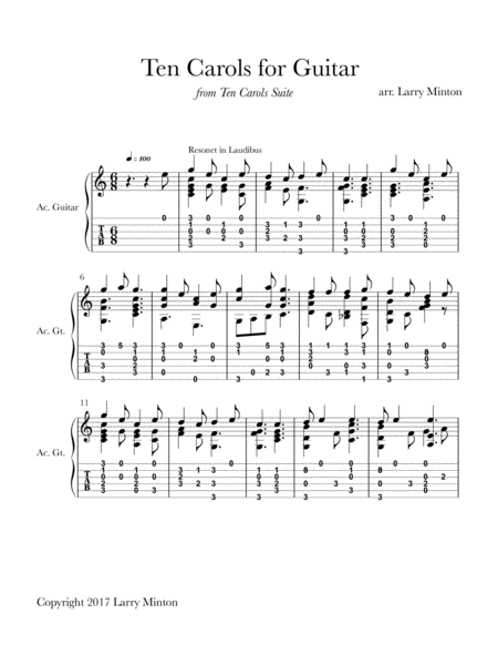 Ten Carols For Guitar Page 2