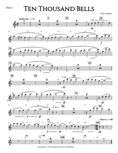 Ten Thousand Bells Satb With Full Orchestra Accompaniment A Joyful Inspiring Song Easy To Sing And Play Page 2