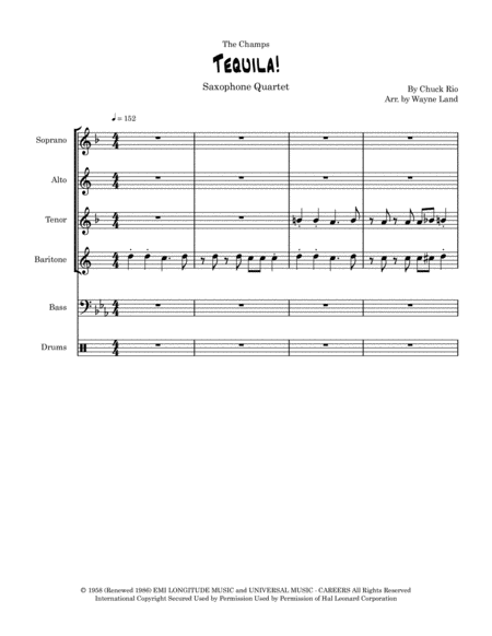 Tequila For Sax Quartet Page 2