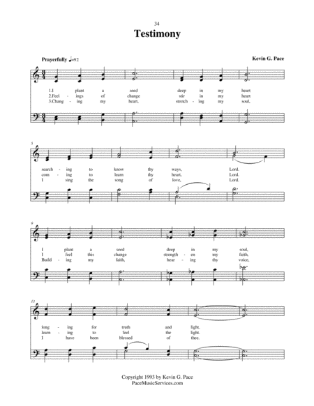 Testimony I Plant A Seed An Original Hymn Page 2