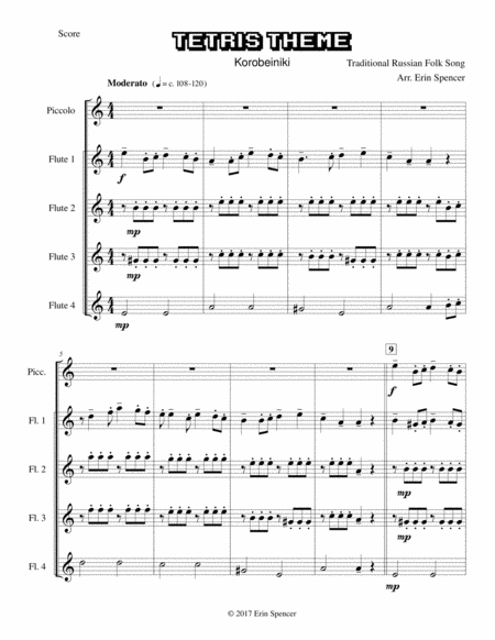 Tetris Theme For Flute Choir Page 2