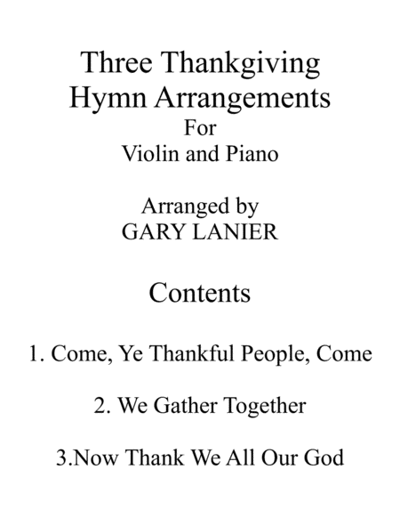 Thanksgiving Christmas Violin And Piano With Score Parts Page 2