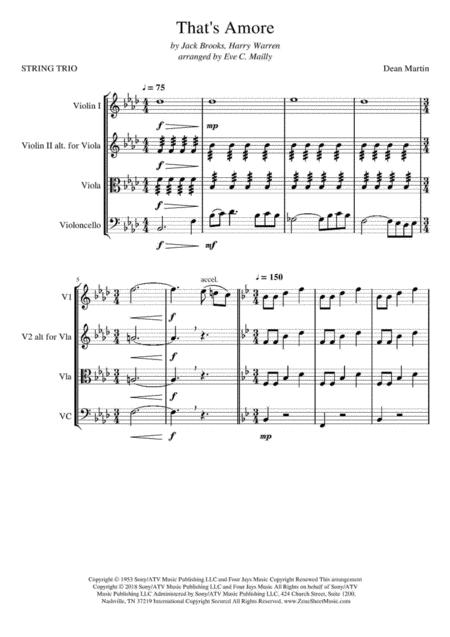 That Amore That Love String Trio Page 2