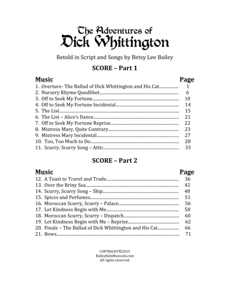 The Adventures Of Dick Whittington Score Part 1 Page 2