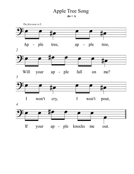 The Apple Tree Song Bass Clef Kit Page 2