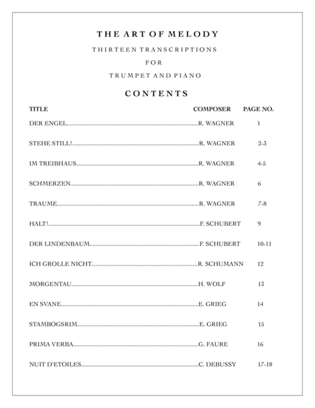 The Art Of Melody 13 Song Transcriptions For Euphonium Solo Parts Page 2