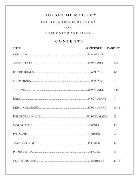 The Art Of Melody 13 Song Transcriptions For Trumpet Solo Parts Page 2