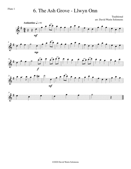 The Ash Grove Llwyn Onn For 2 Flutes Page 2