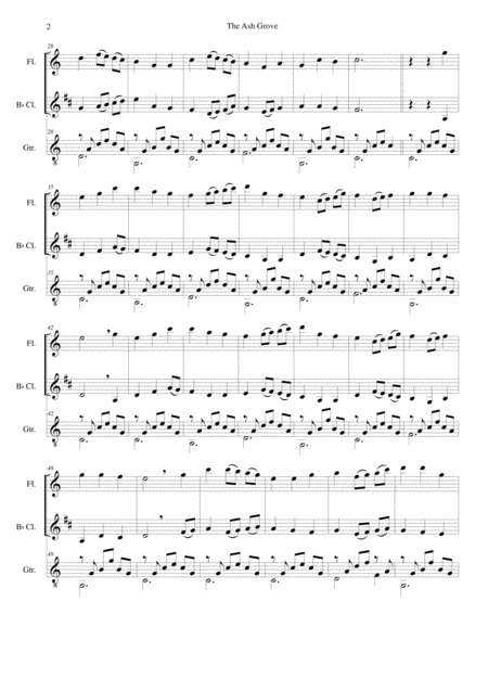 The Ash Grove Llwyn Onn For Flute Clarinet And Guitar Page 2