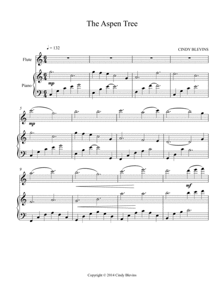 The Aspen Tree For Piano And Flute Page 2