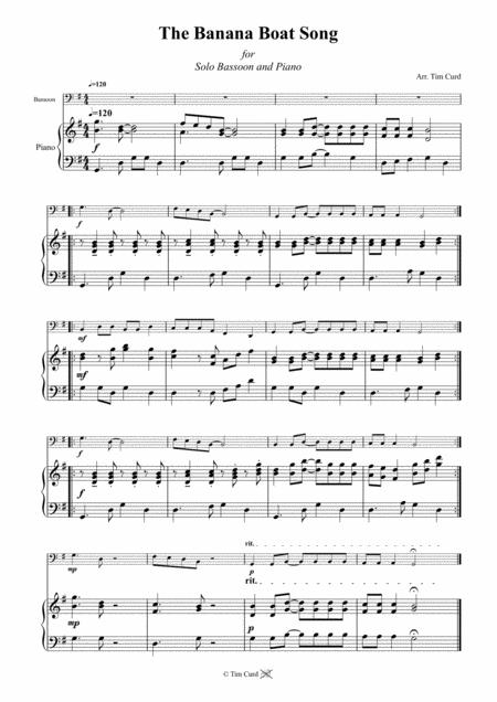 The Banana Boat Song For Solo Bassoon And Piano Page 2