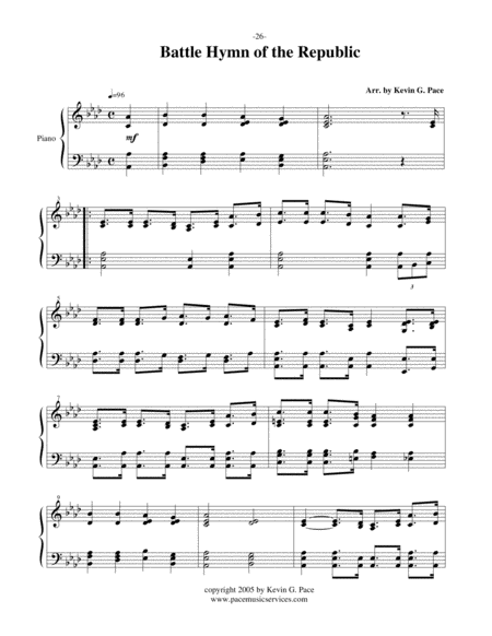 The Battle Hymn Of The Republic Piano Solo Page 2