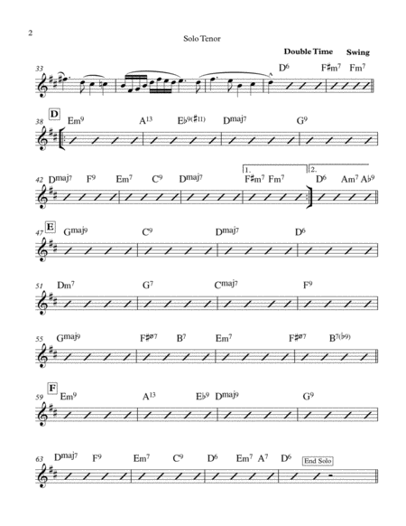 The Best Of Friends Tenor Solo With Jazz Ensemble Page 2