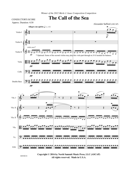 The Call Of The Sea Score And Parts Page 2