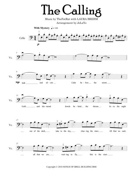 The Calling By Thefatrat Cello Solo Page 2