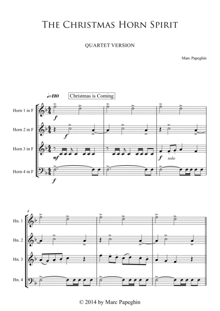 The Christmas Horn Spirit French Horn Quartet Page 2