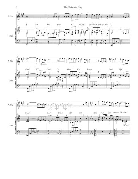 The Christmas Song Chestnuts Roasting On An Open Fire Alto Saxophone And Piano Page 2