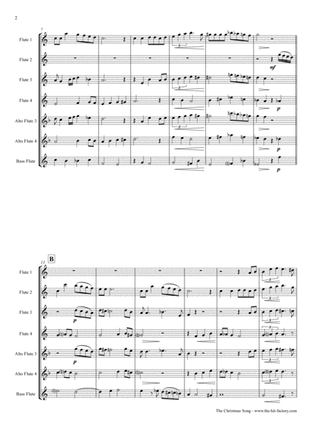 The Christmas Song Chestnuts Roasting On An Open Fire Flute Quintet Page 2