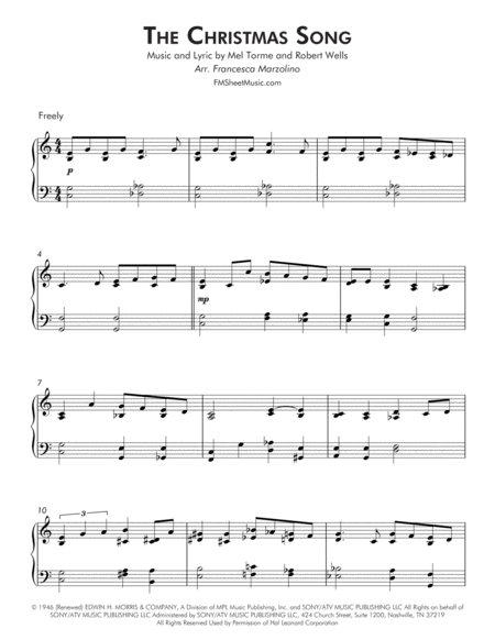 The Christmas Song Chestnuts Roasting On An Open Fire Intermediate Jazz Piano Page 2