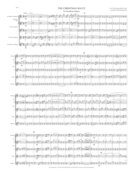 The Christmas Waltz For Saxophone Quartet Page 2