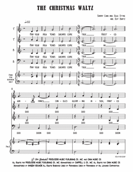 The Christmas Waltz Ttbb A Cappella Page 2