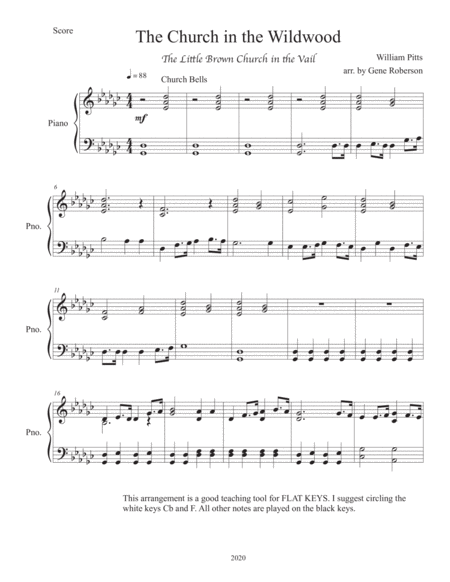 The Church In The Wildwood Piano Solo Page 2