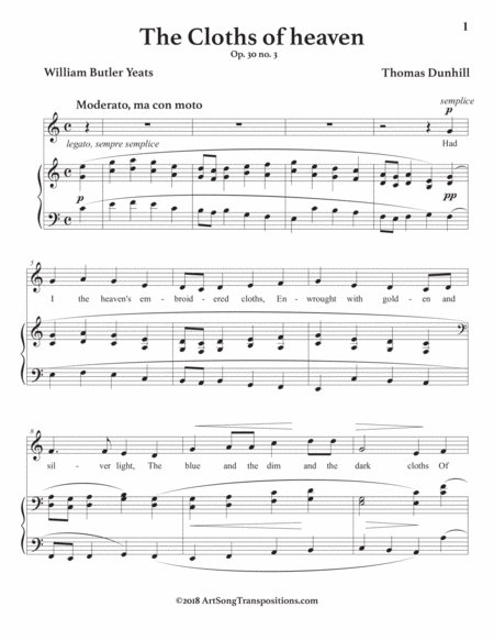 The Cloths Of Heaven Op 30 No 3 C Major Page 2