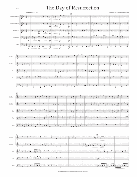 The Day Of Resurrection For Brass Quintet Page 2