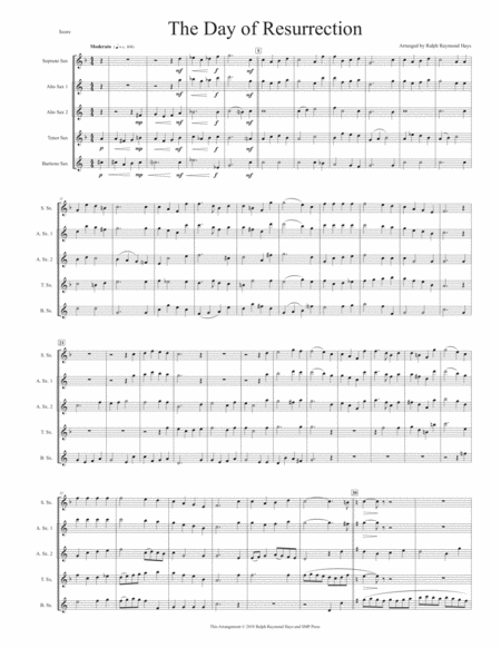 The Day Of Resurrection For Saxophone Quartet Page 2